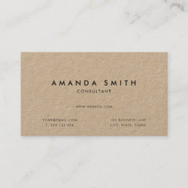 Modern Minimalist Kraft Visitkort