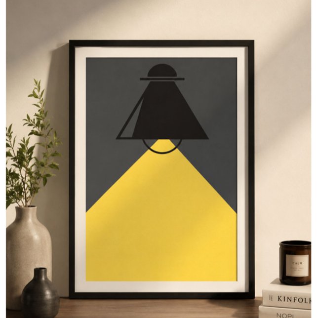Modern minimalist lampvaggkonsttryck |  poster (Skapare uppladdad)