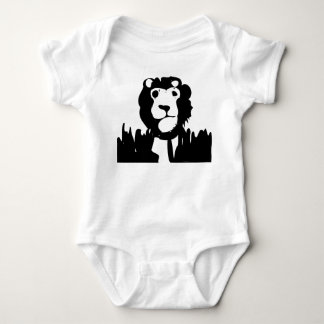 Modern minimalist lejon siluett baby bodysuit t shirt