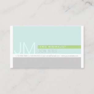 Modern minimalist Light Blue Grönt Grått Visitkort