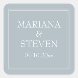 Modern Minimalist Light Grått Grått Fyrkantigt Klistermärke