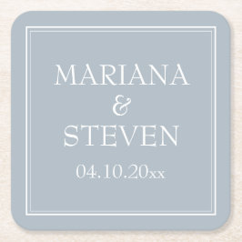 Modern Minimalist Light Grått Grått Underlägg Papper Kvadrat