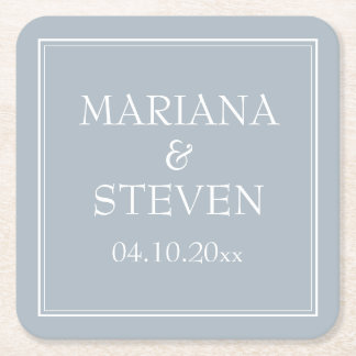 Modern Minimalist Light Grått Grått Underlägg Papper Kvadrat