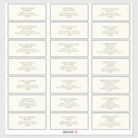 Modern minimalist | Light Gult Guest Adress Klistermärken<br><div class="desc">Den moderna, minimalistiska gulten gäst adress-klistermärke är perfekt för din klassboho bröllop. Dess enkla, unika abstrakta utformning tillsammans med ett minimalt skript för contemporaryn och ett vitt och mörk grönt färg palett ge för den här produkten känns som elegantens formella lyx samtidigt som den förblir förenklad, chic bohemisk. Behålla den...</div>
