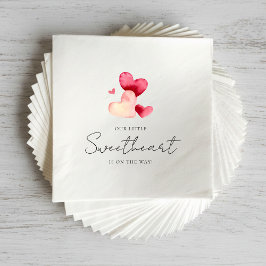 Modern Minimalist Little Sweetheart Baby Shower Pappersservett