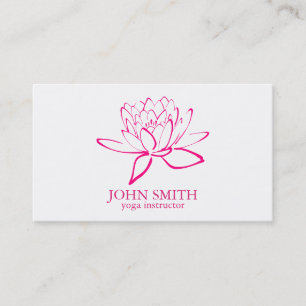 Modern Minimalist Lotus Yoga-instruktör Visitkort