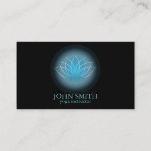 Modern Minimalist Lotus Yoga-instruktör Visitkort