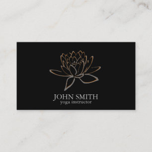 Modern Minimalist Lotus Yoga-instruktör Visitkort