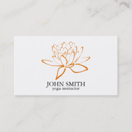 Modern Minimalist Lotus Yoga-instruktör Visitkort