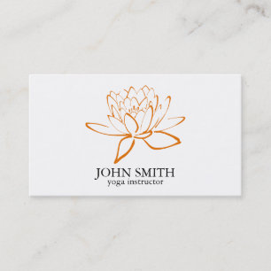 Modern Minimalist Lotus Yoga-instruktör Visitkort