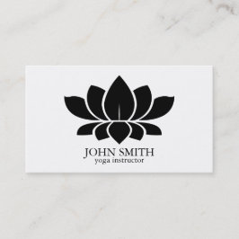 Modern Minimalist Lotus Yoga-instruktör Visitkort