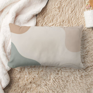 Modern Minimalist Lumbar Pillow with Cozy Abstract Lumbarkudde