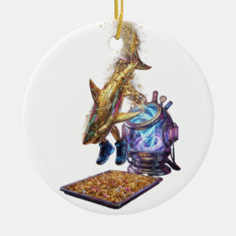 Modern Minimalist Luxury Cyber Shark  Julgransprydnad Keramik