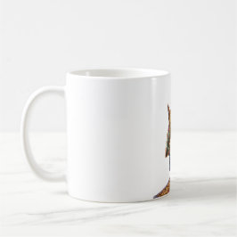 Modern Minimalist Luxury Cyber Shark - Neon Aesthe Kaffemugg