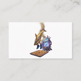 Modern Minimalist Luxury Cyber Shark - Neon Aesthe Visitkort