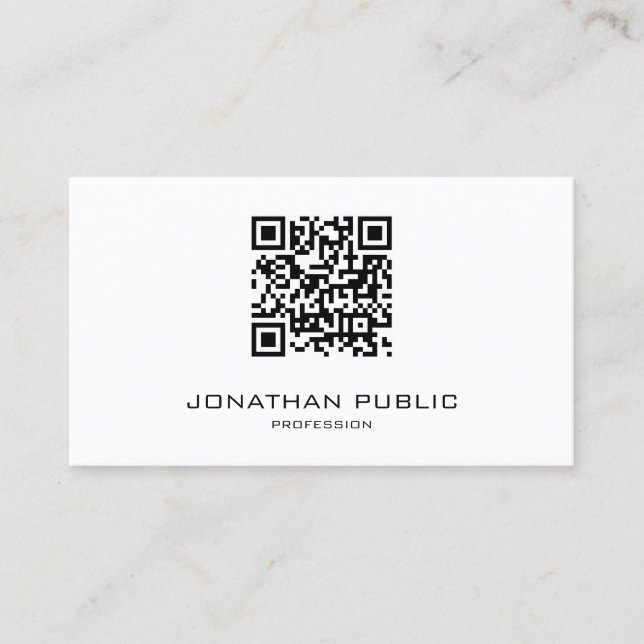 Modern Minimalist Mall Template Professionell QR-k Visitkort (Framsida)