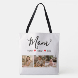 Modern Minimalist Mamma Anpassad Foto & Namn Minne Tygkasse