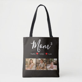 Modern Minimalist Mamma Personlig Foto & Namn Minn Tygkasse