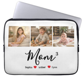 Modern Minimalist Mamma Personlig Fotografi & Namn Laptop Fodral
