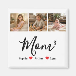 Modern Minimalist Mamma Personlig Fotografi & Namn Magnet