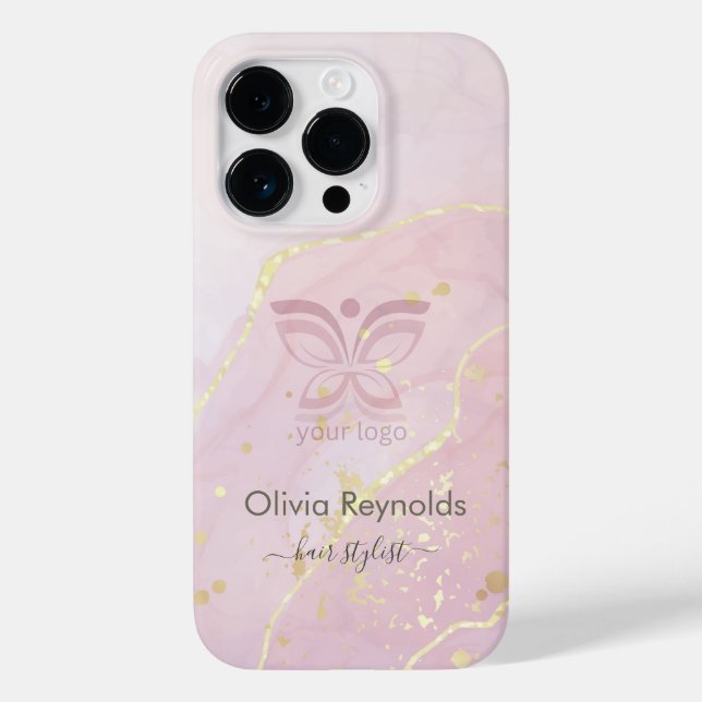 Modern minimalist Marble Struktur Overlay Rosa Gul (Baksida)