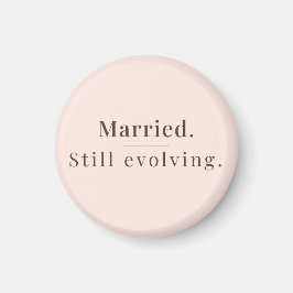 Modern Minimalist Marriage Quote Fridge Magnet