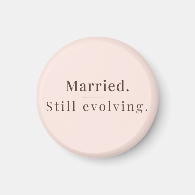 Modern Minimalist Marriage Quote Fridge Magnet (Framsidan)