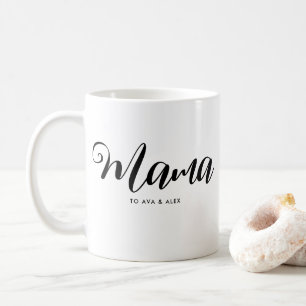 Modern minimalist med namn Mors dag Mamma till Kaffemugg