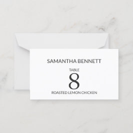 Modern minimalist med Photo & Monogram Back Placeringskort