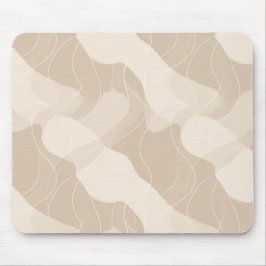 Modern minimalist mjuk beige flödesabstrakt mönste musmatta