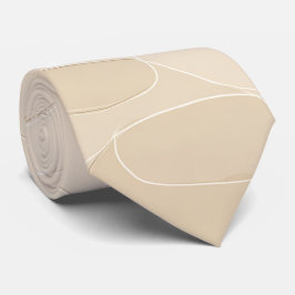 Modern minimalist mjuk beige flödesabstrakt mönste slips