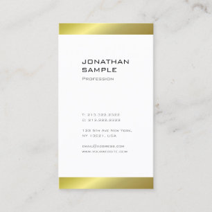 Modern Minimalist moderiktig elegant guld- Visitkort