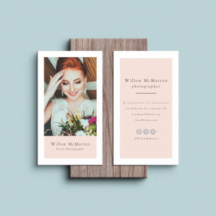 Modern Minimalist moderiktig typografifotografi Visitkort