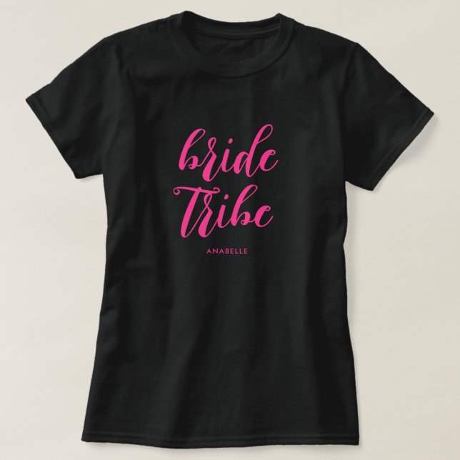 Modern minimalist möhippa Brud Tribe T Shirt (Design framsida)