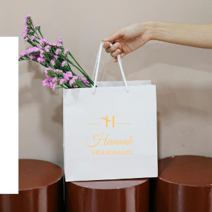 Modern Minimalist Monogram Bröllop Bridesmaid