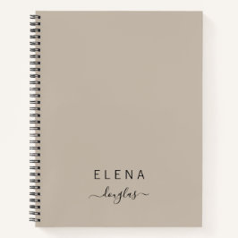 Modern Minimalist Monogram Brown Neutralt-skript