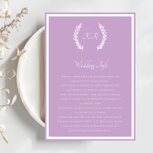 Modern minimalist Monogram Lila White Lavender