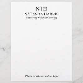 Modern minimalist monogram logotyp brevpapper