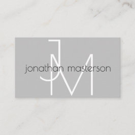 Modern Minimalist Monogramprofessionell Visitkort