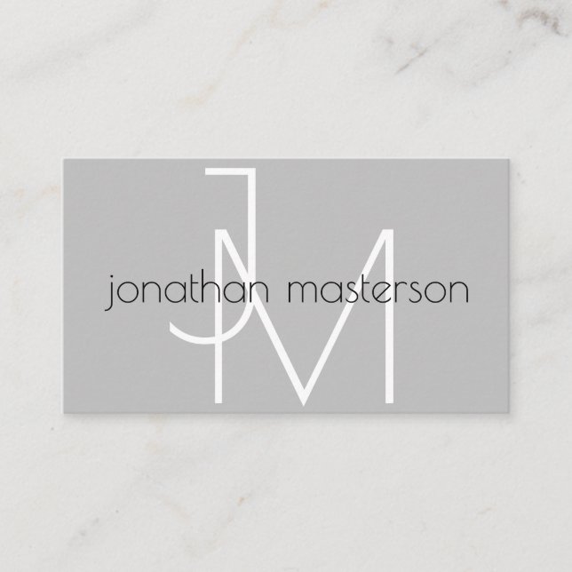 Modern Minimalist Monogramprofessionell Visitkort (Framsida)