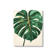 Modern minimalist Monstera blad botanisk väggkonst