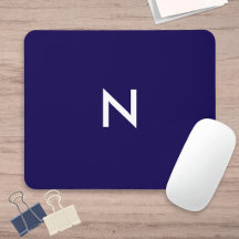 Modern minimalist mörkblå monogram