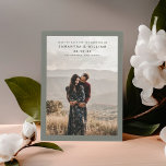 Modern minimalist olivgrå fotomix spara datumet<br><div class="desc">Tillkännage din speciella dag med elegans och enkelhet med detta minimalistiska Save The Date-kort med en av dina favoritbilder från förlovningen.  Mixa och matcha med kompletterande delar för en sammanhängande inbjudan serie. Skapa tidlösa minnen med denna mångsidiga design. Beställ nu för en sofistikerad touch till dina bröllopsförberedelser!</div>