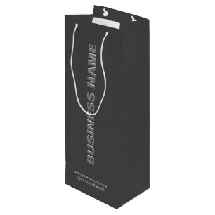 Modern minimalist papper vinsäck med företagsnamn
