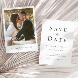 Modern Minimalist Parbild Spara Datum Inbjudningar