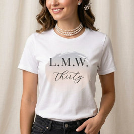 Modern minimalist pärlor milstolpe födelsedag t shirt