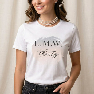 Modern minimalist pärlor milstolpe födelsedag t shirt