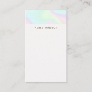Modern Minimalist Pastel Holograph Visitkort