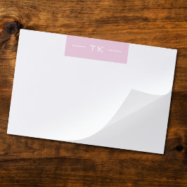 Modern Minimalist Pastel Rosa Monogram initialer