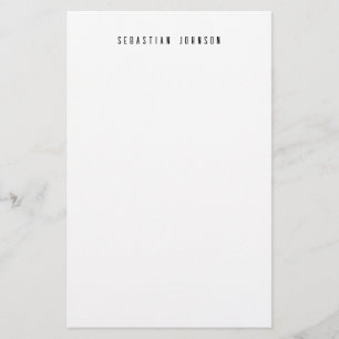 Modern minimalist personlig namnpapperi brevpapper